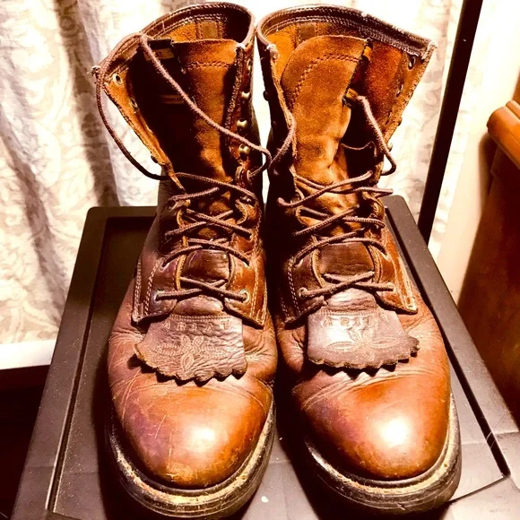 Ariat | Shoes | Ariat Mens Dr Brn Lace Up Cowboy Boot 8d 